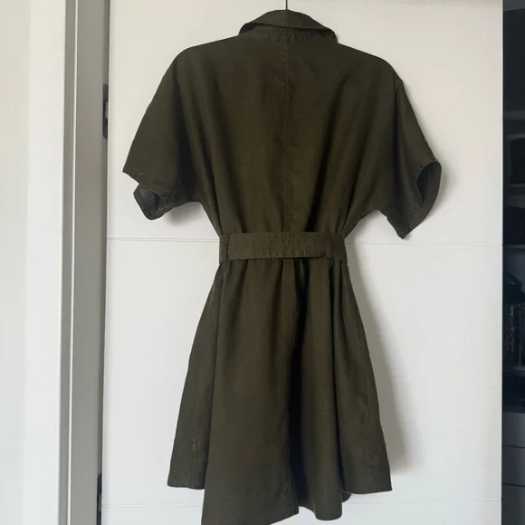 Banana Republic Olive Green Linen utility dress - Picture 7 of 7